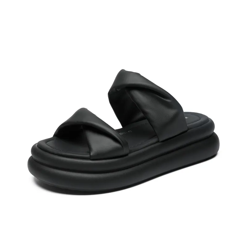 ZHR Slide Slippers Women's Beige, Black-8