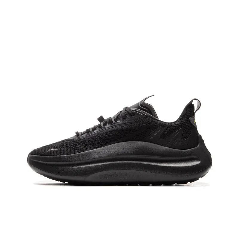 LiNing Cloud Wave Cushioning, Slip Resistant, Abrasion Resistant, Lightweight Low Top Casual Shoes Men's Black-0