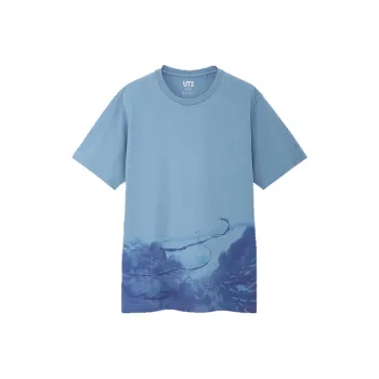 UNIQLO T Shirt Unisex Gradient Blue