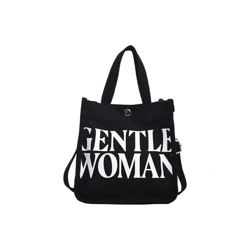 NOMK Canvas Handbag, Crossbody Bag Women's Black/Khaki/Green/Rose/White Letter/Black Letter-17