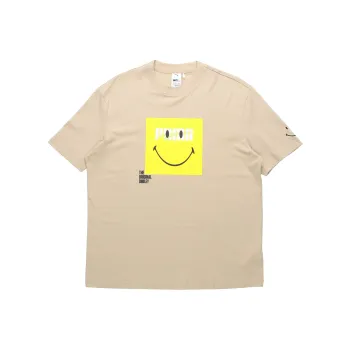 PUMA x Smiley Drop Shoulder Sleeve T Shirt Unisex Khaki