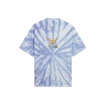 LiNing x Disney T Shirt Unisex Light Blue Purple Tie Dye