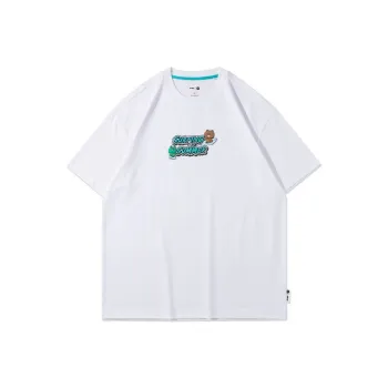 Line Friends X LINING Sports Fashion Collection T Shirts Unisex White
