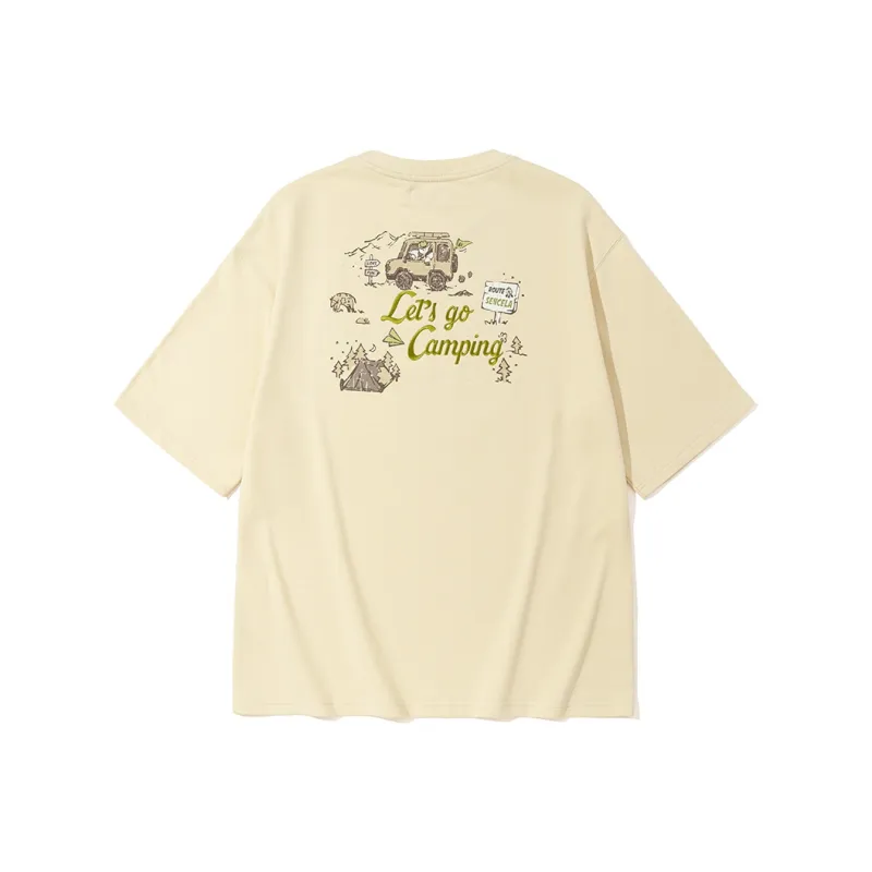 SENCE LA T-Shirts Unisex Beige Yellow-0