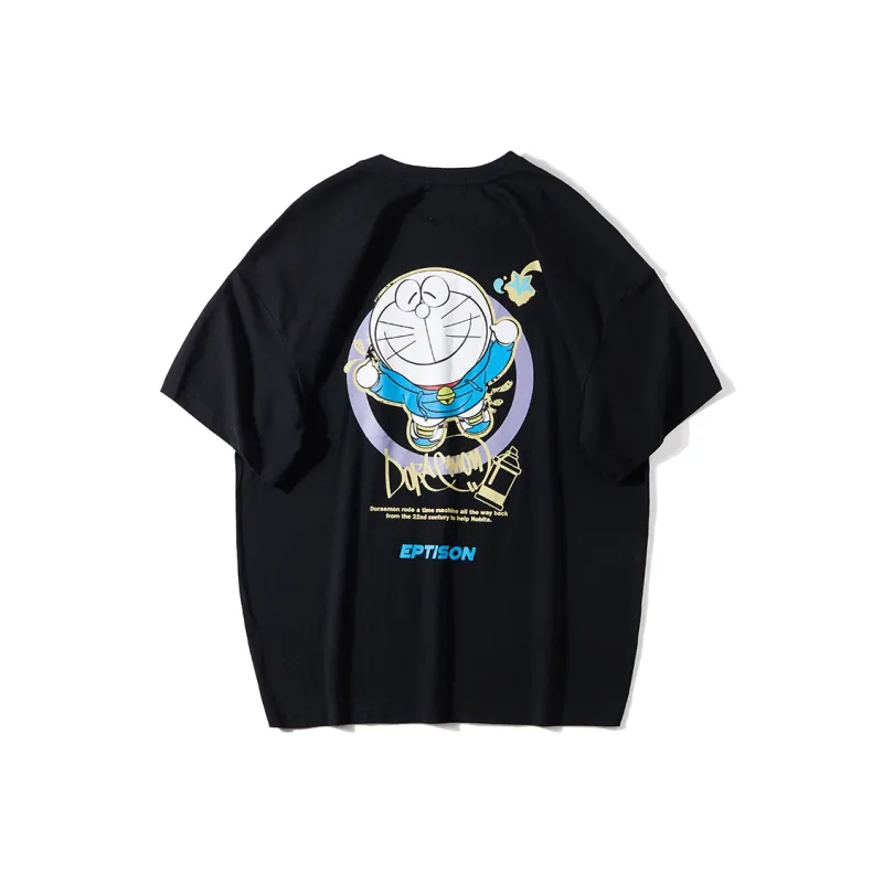 EPTISON Doraemon T Shirt Unisex Black-0