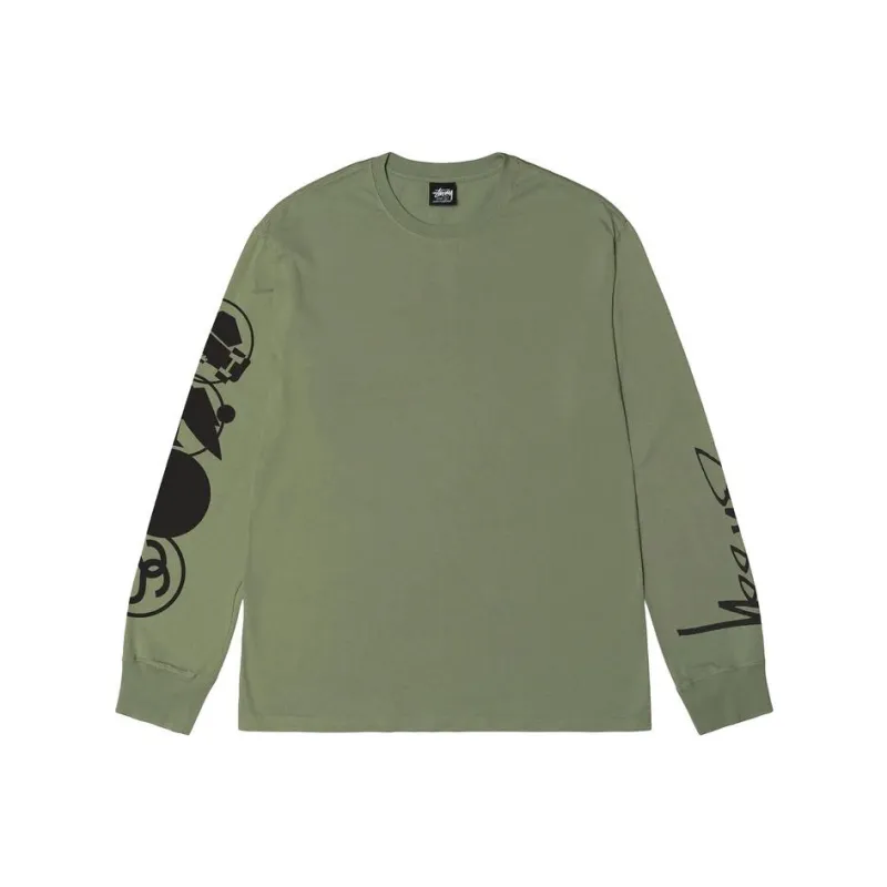 Stussy Stacked Pigment Dyed Long Sleeve Tee-2
