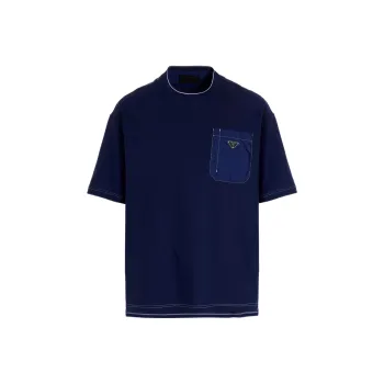 PRADA SS22 T Shirt Men's Marine Blue