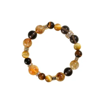 Old Fu Gold Crystal Bracelets Unisex