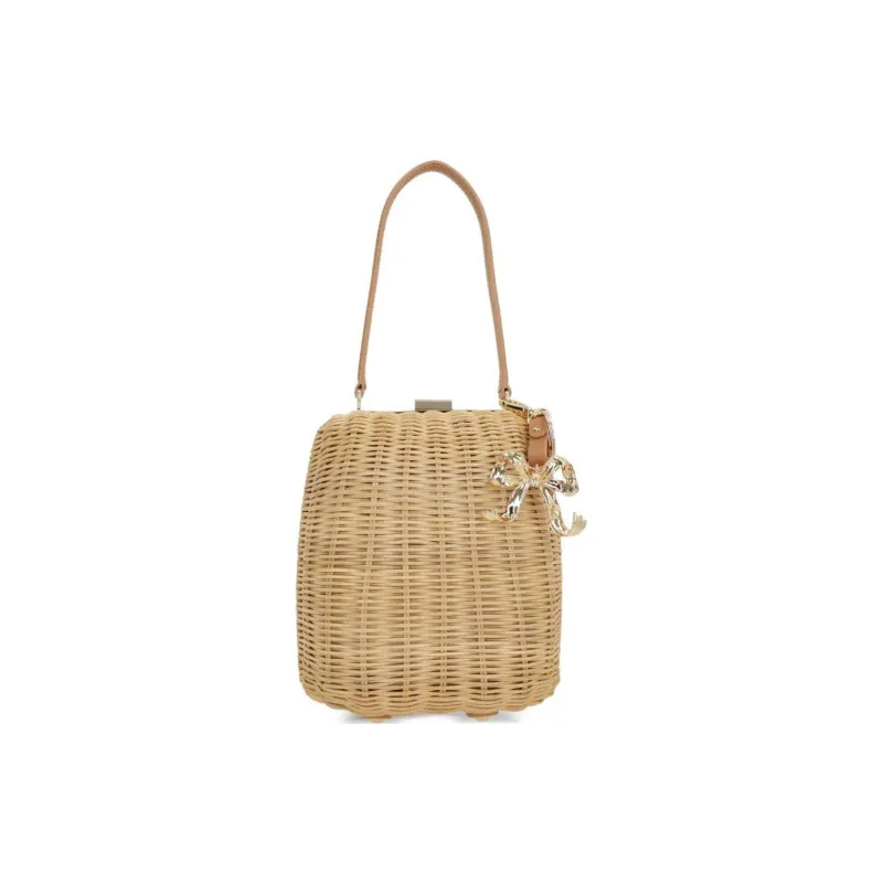 Self portrait Rattan Shoulder Bag-0