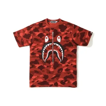 A BATHING APE Color Camo Shark Tee