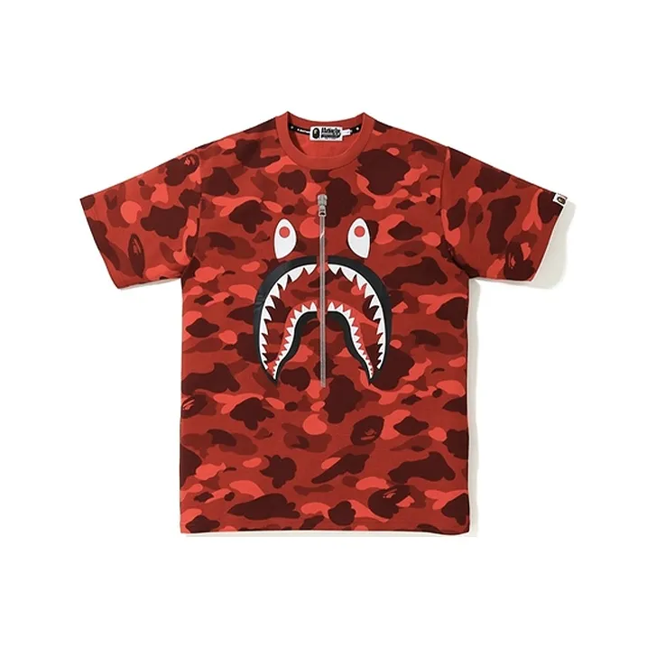 A BATHING APE Color Camo Shark Tee-0
