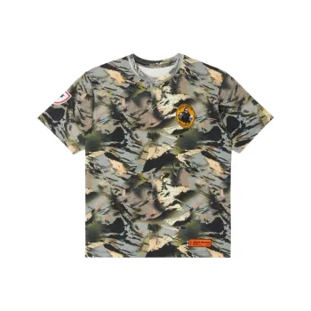 HERON PRESTON Camouflage print Cotton T shirt