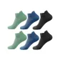 246199 Thin Ankle Socks 6 Pack (2 Light Green/2 Haze Blue/2 Black)
