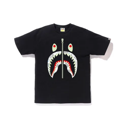 A BATHING APE Space Camo Front Shark Tee