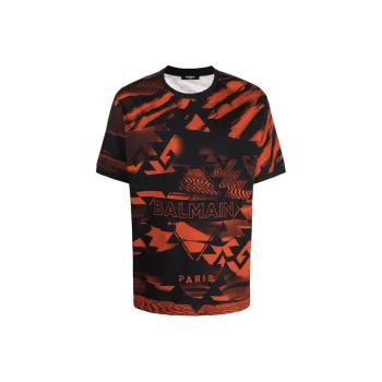 BALMAIN T Shirts Men Black Red