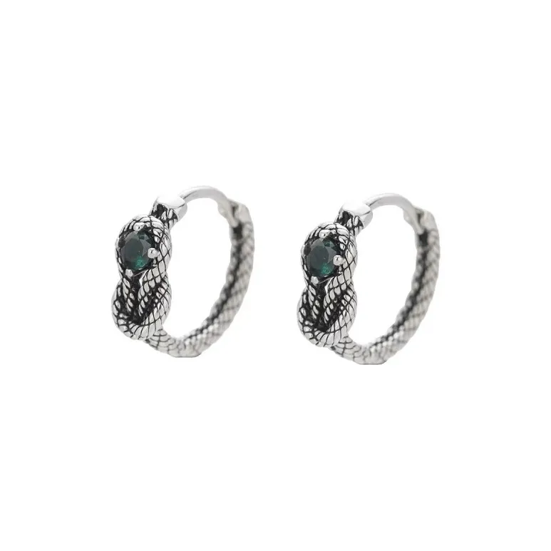 ZWU Copper Instagram Style Niche Punk Hip Hop Hoop Earrings Unisex-3