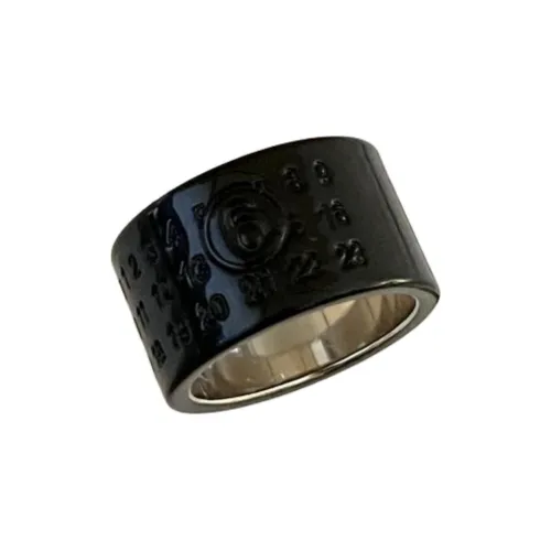 MM6 Maison Margiela Brass Rings Women's Black