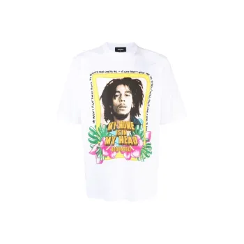 DSQUARED 2 Graphic Printed Crewneck T Shirt