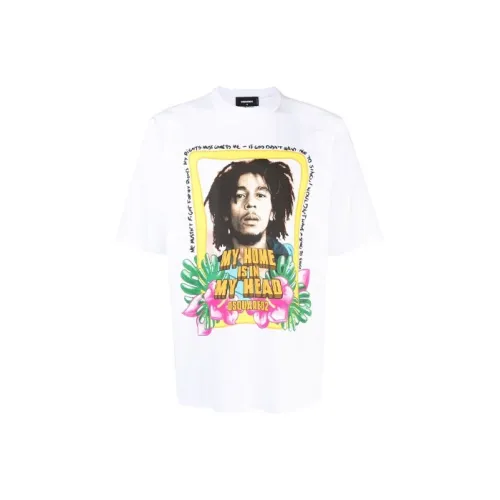 DSQUARED 2 Graphic Printed Crewneck T Shirt