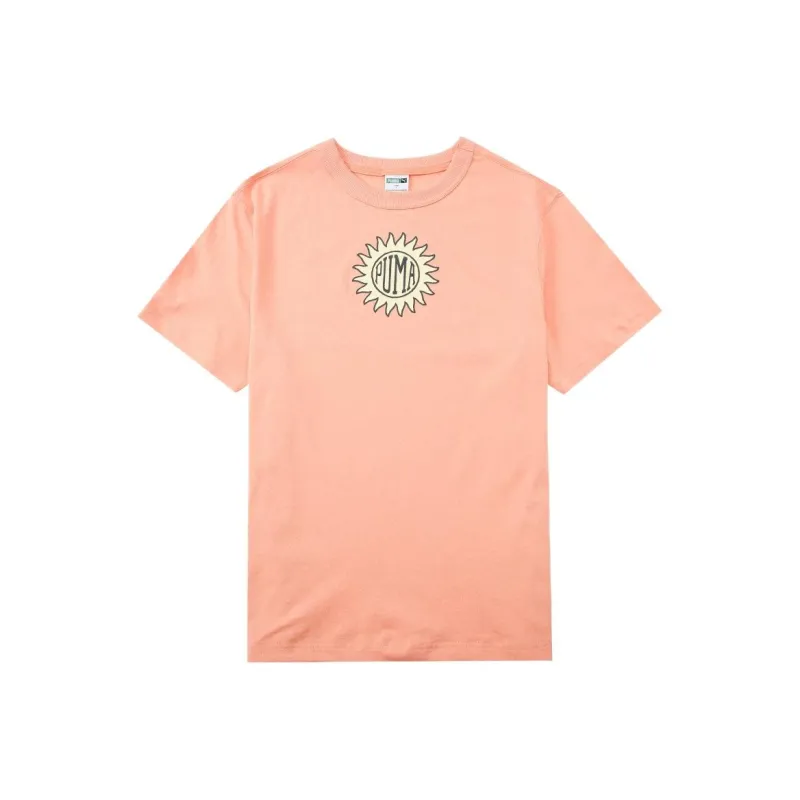 PUMA T Shirts Men Peach Pink-0
