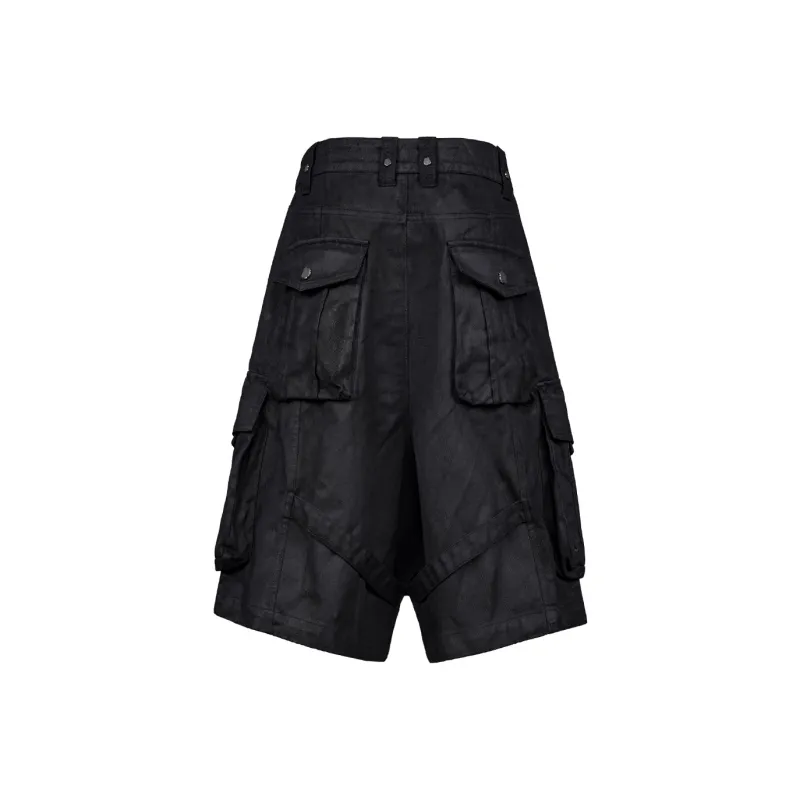 UNDERWATER Cargo Shorts Unisex Wax Black-1