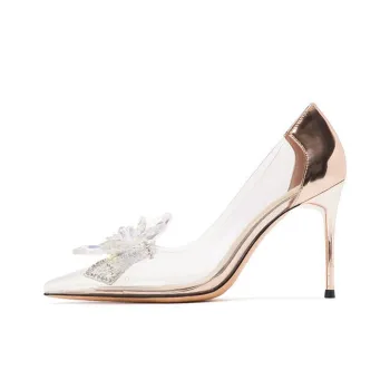 BIGTREE High Heels Women's Champagne Gold