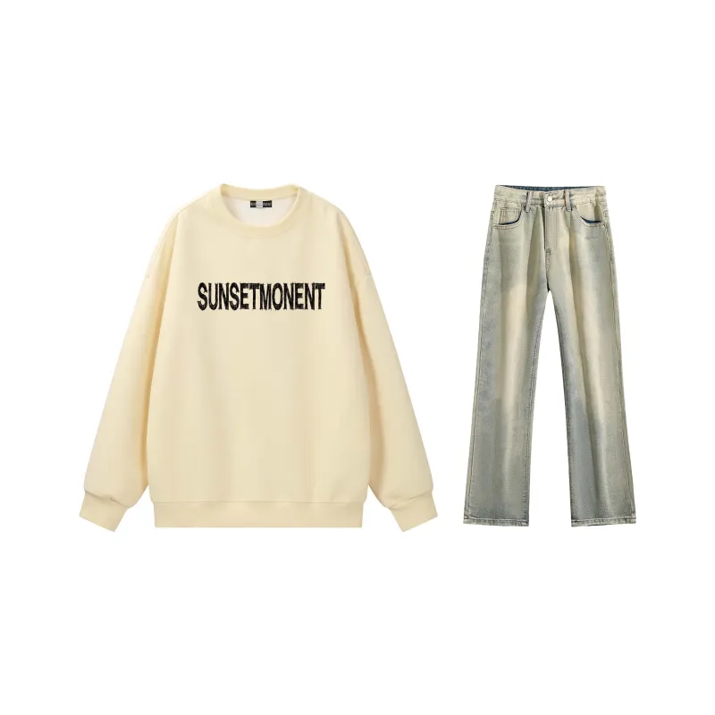 SUNSETMONENT Sweatshirt Set Unisex-29
