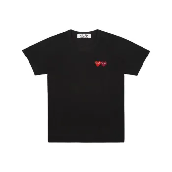 CDG Play Double Heart T Shirt