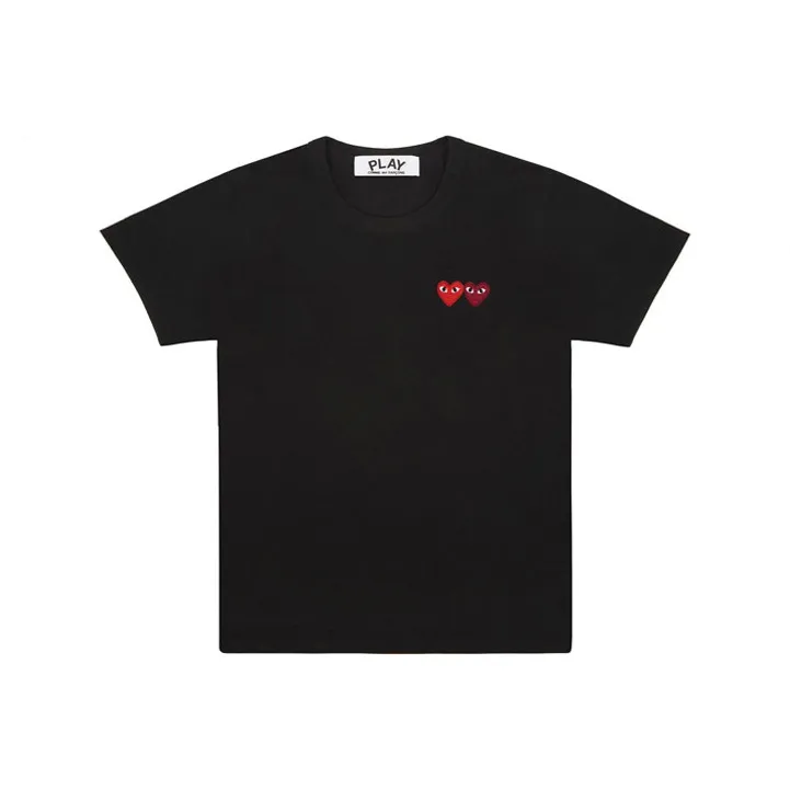 Comme Des Garçons Play Double Heart T Shirt-0