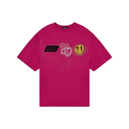 WE11DONE T Shirts Unisex Hot Pink