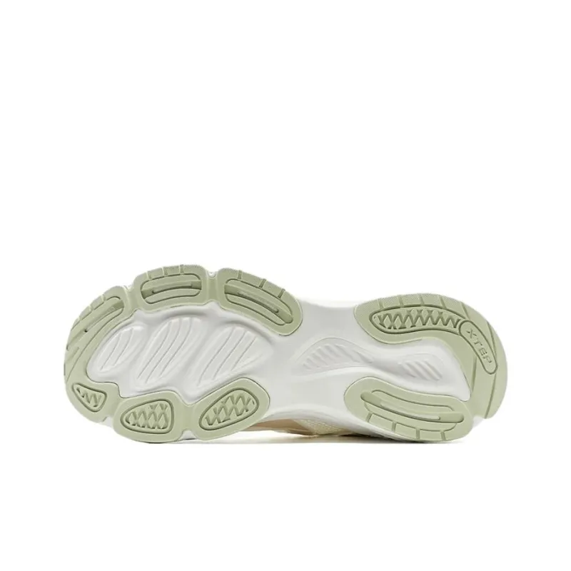 XTEP Breathable And Wear resistant Low Top Casual Shoes Women's White Green-4