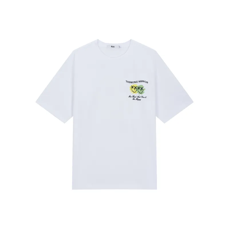 FUN Thinking Mirror T Shirt Unisex White-0