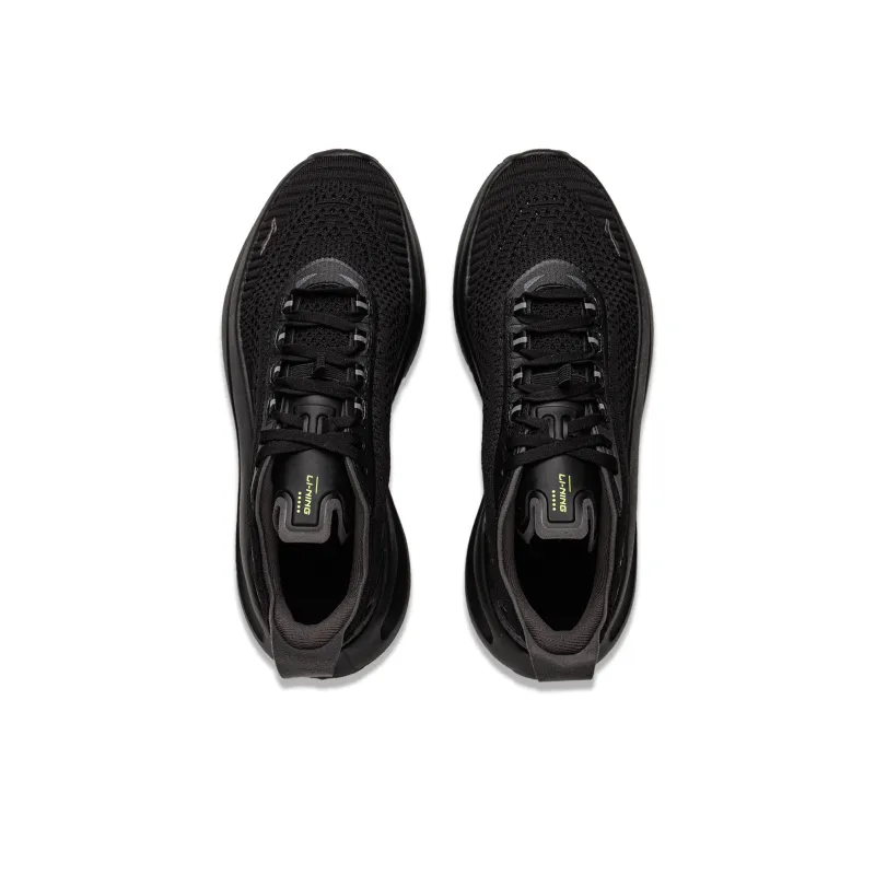 LiNing Cloud Wave Cushioning, Slip Resistant, Abrasion Resistant, Lightweight Low Top Casual Shoes Men's Black-3