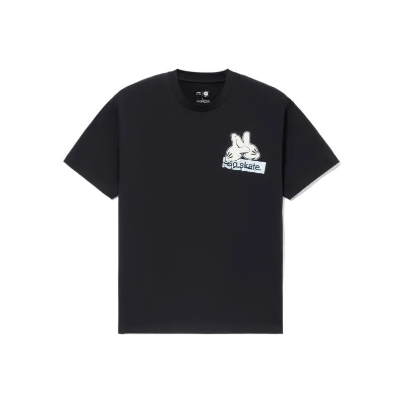 LiNing x OG_SLICK Skateboard T Shirt Men's Black-0
