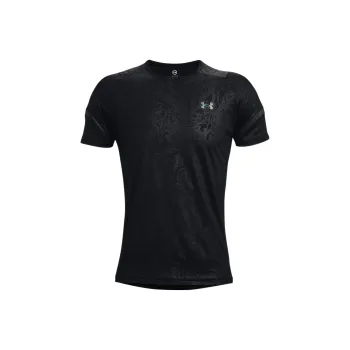 Under Armour RUSH Set in Sleeve T Shirt Men's Black