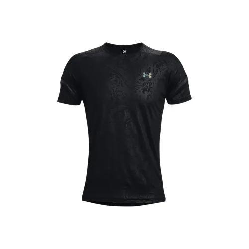 Under Armour RUSH Set in Sleeve T Shirt Men's Black