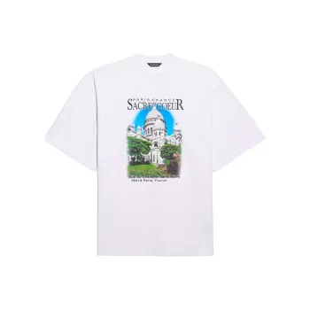 Balenciaga T Shirt Loose Fit Style Unisex White