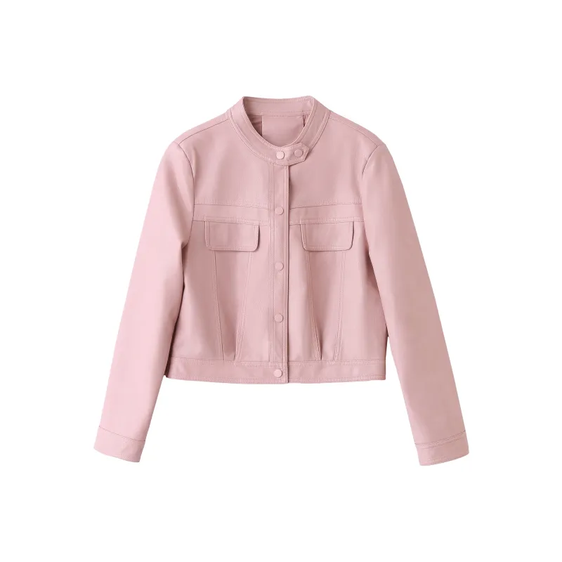 Yi Mengyuan Leather Jacket Women's-0