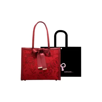 HACIN PU Totes Handbag Shoulder Bag Women's Red