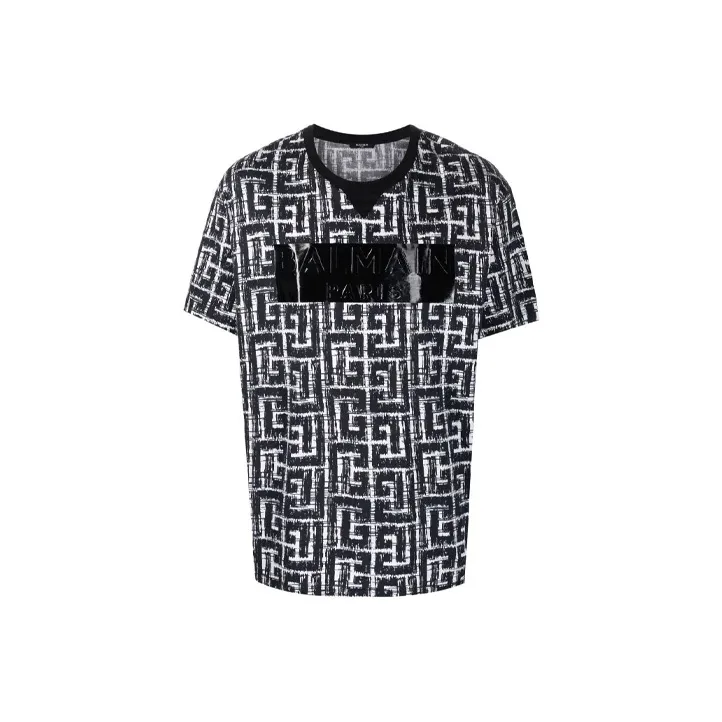 BALMAIN Tape Monogram T Shirt-0