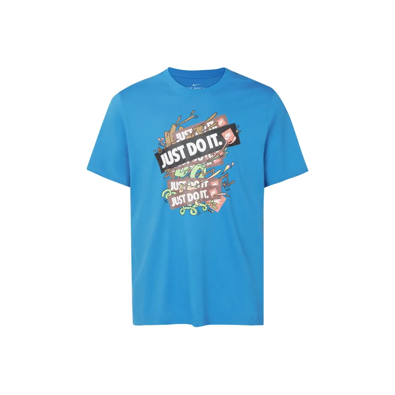 Nike T Shirts Men Blue-0