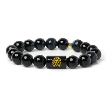 Rastaclat Agate Small Lion Chinese Style Beaded Bracelet Unisex