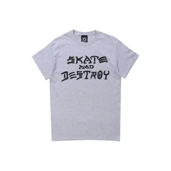 Thrasher T Shirt US Version Unisex Gray