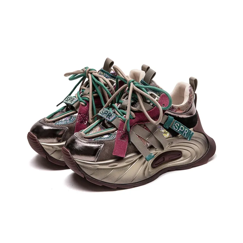 Jay Height Increasing Low Top Chunky Sneakers Women's-2