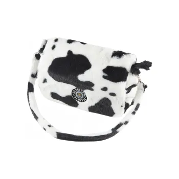 DANGEROUSPEOPLE Rabbit Hair Shoulder Bag Small Size Unisex Black White