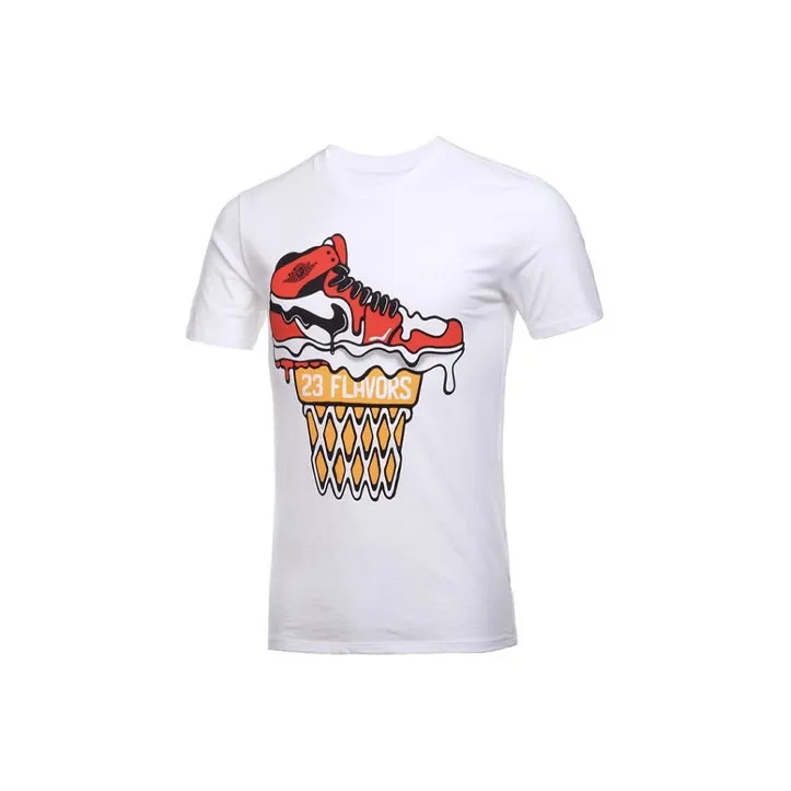 Jordan Air T Shirts Men White-0