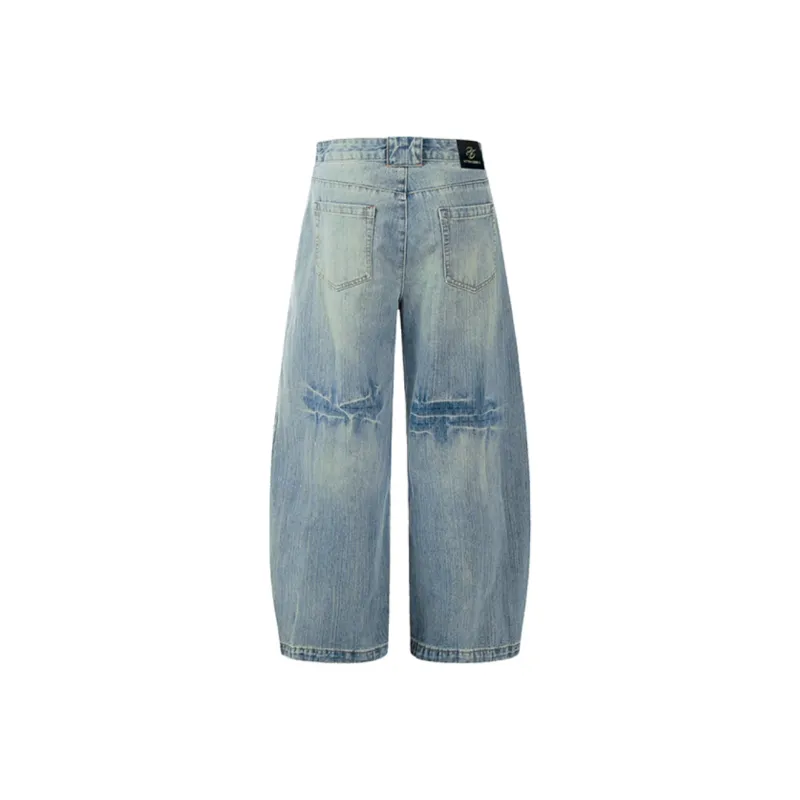 YIXIAOMO Jeans Unisex Blue-1