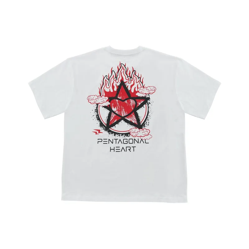 PENTAGONAL HEART Round Neck T shirt Unisex-1