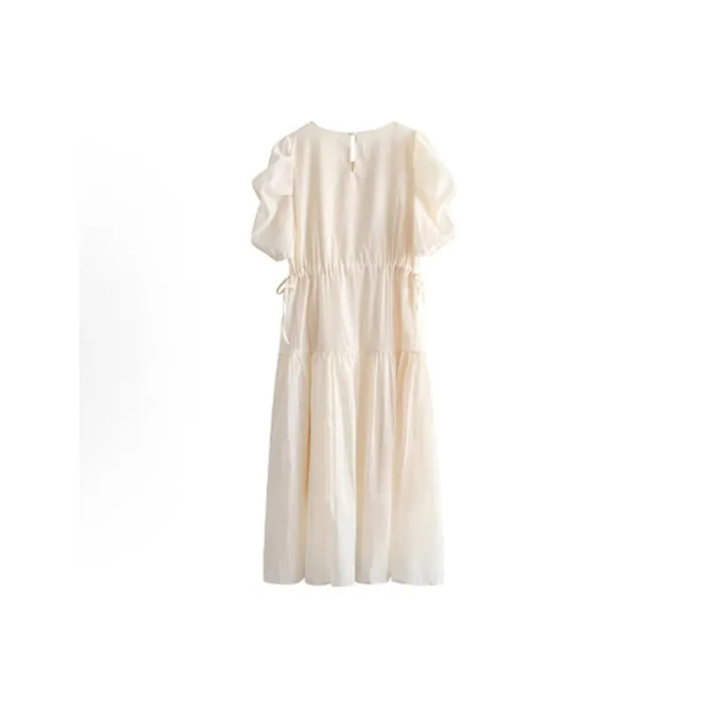 ABBY GODDESS Short Sleeved Dresses Women's Apricot-1