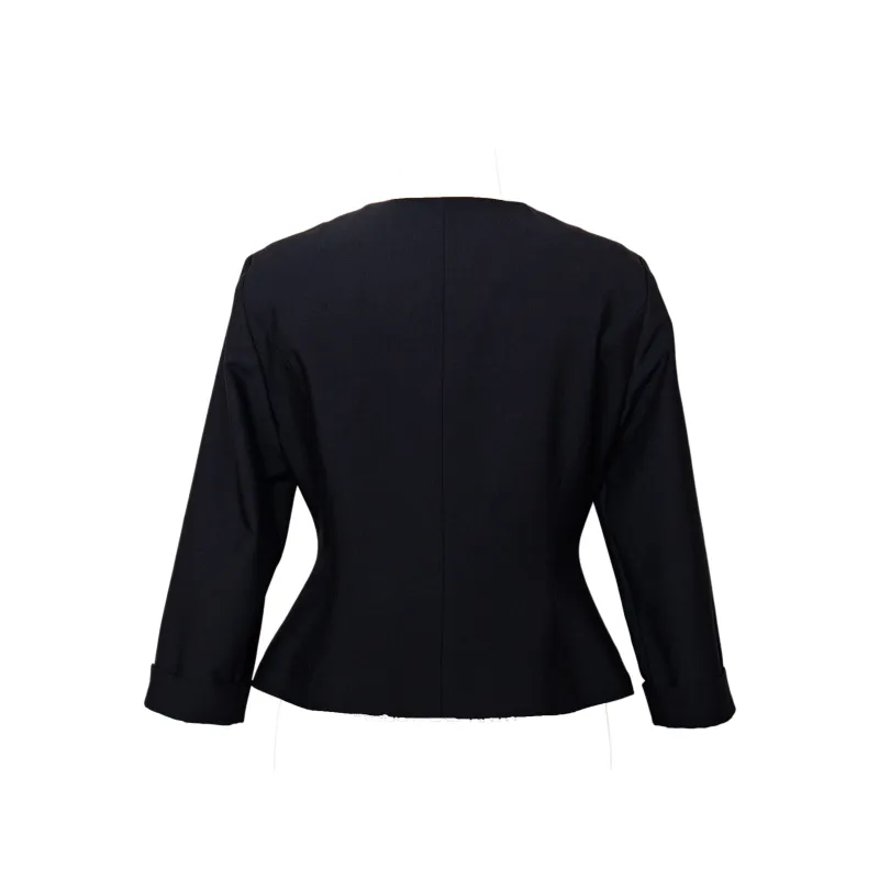 ROEYSHOUSE Cropped Coats Women's Black-1